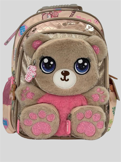 Chimola Kız Çocuk Ayıcıklı İlkokul Çantası Pembe