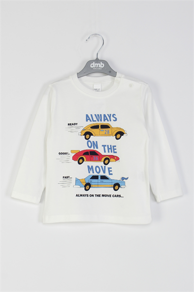 Dmb Erkek Çocuk Baskılı Sweatshirt 2-7 Yaş Ekru