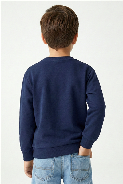 Dmb Erkek Çocuk Baskılı Sweatshirt 4-9 Yaş İndigo