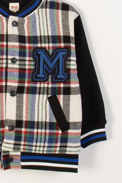 Dmb Erkek Çocuk Ekoseli Kolej Ceket 4-9 Yaş Saks