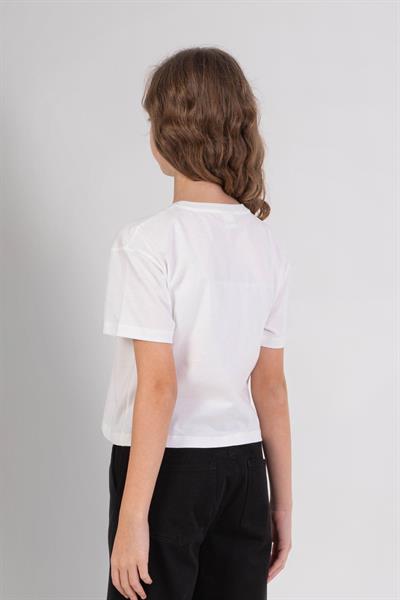 Dmb Kız Çocuk Baskılı Tshirt 9-14 Yaş Ekru