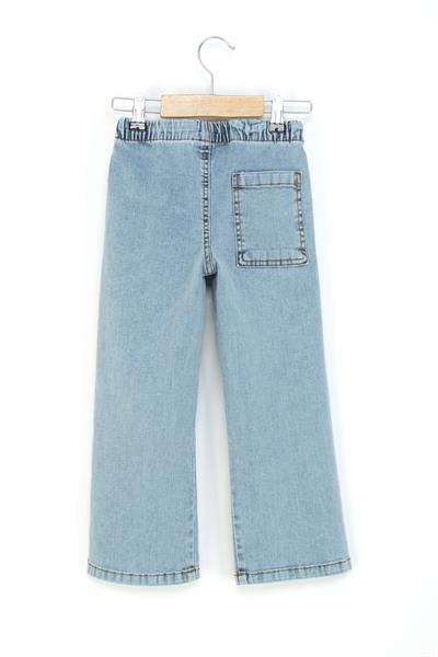 Dmb Kız Çocuk Kromi Nakışlı Denim Pantolon 4-9 Yaş Mavi