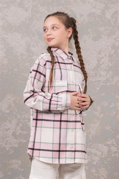 Dmb Kız Çocuk Oduncu Gömlek 9-14 Yaş Pembe