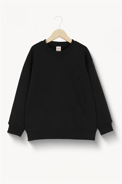 Dmb Unisex Çocuk Okul Sweatshirt 7-15 Yaş Siyah