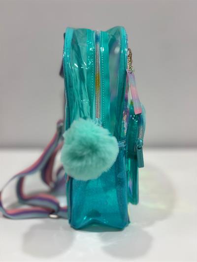 Dream Vest Kız Çocuk Nakış Şeffaf Sırt Çantası Turkuaz