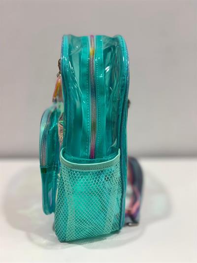 Dream Vest Kız Çocuk Nakış Şeffaf Sırt Çantası Turkuaz