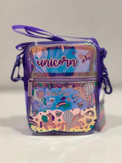 Dream Vest Kız Çocuk Unicorn Şeffaf Omuz Çantası Mor