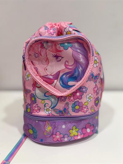 Dream Vest Kız Çocuk Unicorn Su Geçirmez Sırt Çantası Pembe
