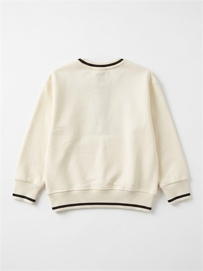 Escabel Erkek Çocuk Baskılı Sweatshirt 4-9 Yaş Ekru