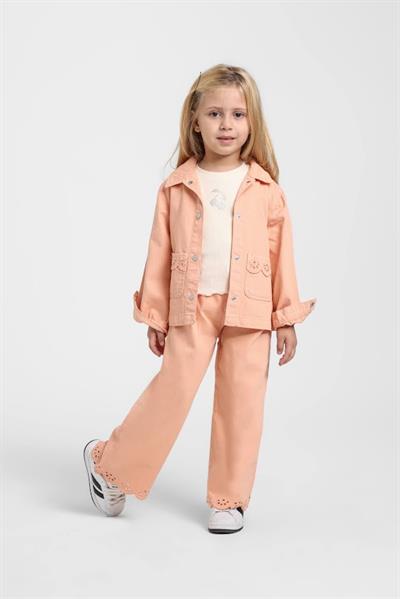 Escabel Kız Bebek Dokuma Pantolon 1-5 Yaş Somon