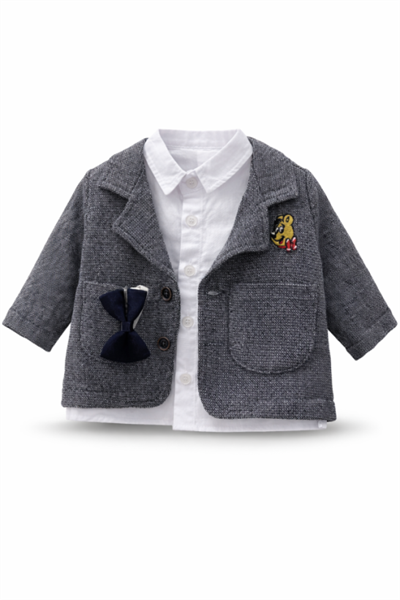 Haribo Erkek Bebek 3Lü Takım 1-24 Ay Gri