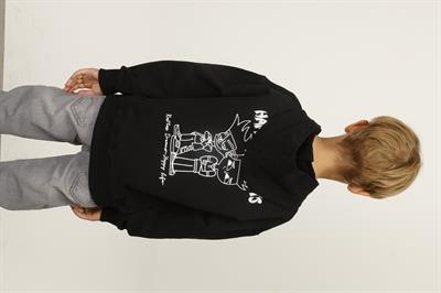 Jena Erkek Çocuk Happy Moment Kapüşonlu Sweatshirt 4-8 Yaş Siyah