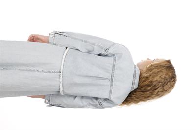 Jena Kız Çocuk Cepli Denim Ceket 7-14 Yaş Mavi