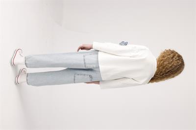 Jena Kız Çocuk Yamalı Denim Pantolon 9-14 Yaş Açık Mavi