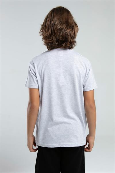 Kappa Erkek Çocuk Baskılı Tshirt 5-16 Yaş Gri