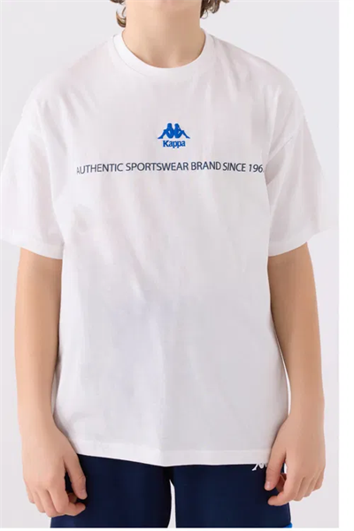 Kappa Erkek Çocuk T-Shirt 6-16 Yaş Beyaz