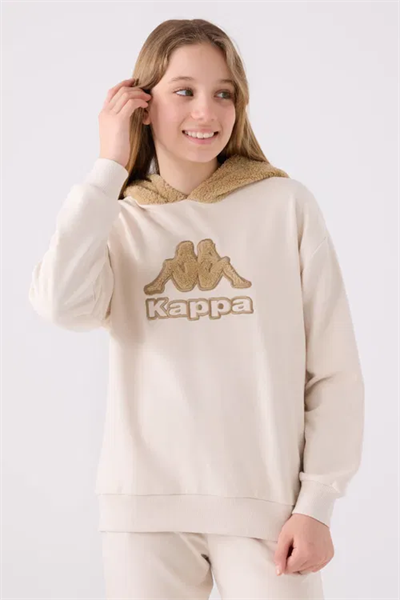 Kappa Kız Çocuk Sweatshirt 6-16 Yaş Bej