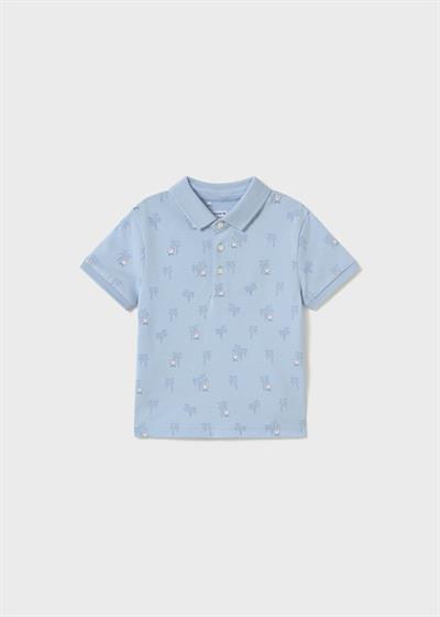 Mayoral Erkek Bebek Baskılı Polo Yaka Tshirt  1-3 Yaş Mavi