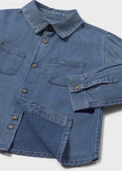 Mayoral Erkek Bebek Denim Gömlek 1-3 Yaş Mavi