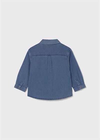 Mayoral Erkek Bebek Denim Gömlek 1-3 Yaş Mavi