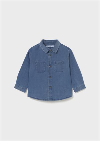 Mayoral Erkek Bebek Denim Gömlek 1-3 Yaş Mavi