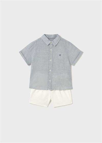 Mayoral Erkek Bebek Gömlek Şortlu Takım 1-3 Yaş Mavi