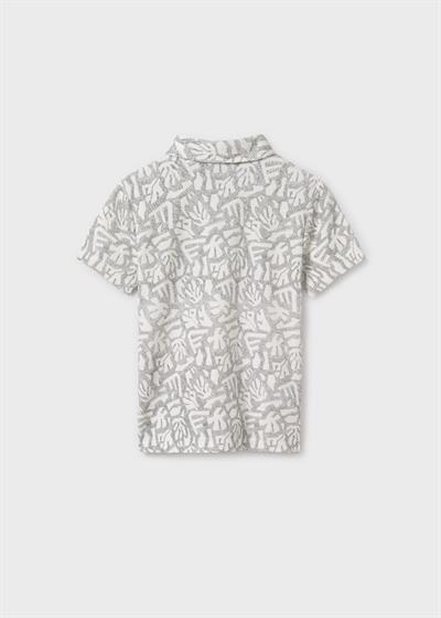 Mayoral Erkek Çocuk Baskılı Polo Tshirt 10-14 Yaş Beyaz