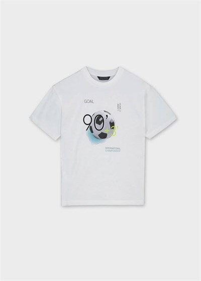 Mayoral Erkek Çocuk Baskılı Tshirt 10-14 Yaş Gri