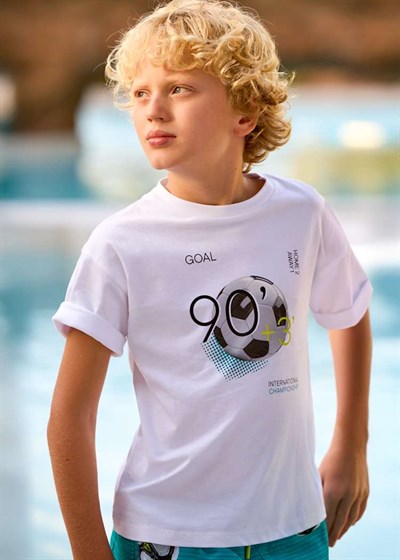 Mayoral Erkek Çocuk Baskılı Tshirt 10-14 Yaş Gri