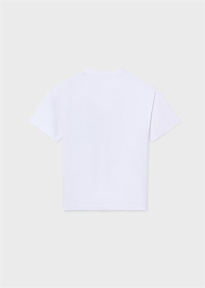 Mayoral Erkek Çocuk Baskılı Tshirt 8-14 Yaş Beyaz