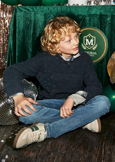 Mayoral Erkek Çocuk Denim Pantolon 8-14 Yaş Mavi