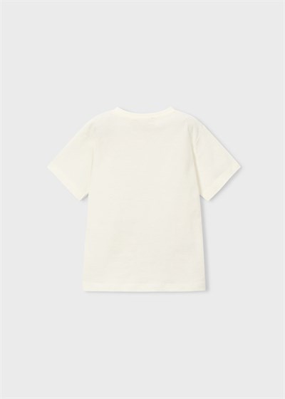 Mayoral Erkek Çocuk Futbol Baskılı Tshirt 4-8 Yaş Krem