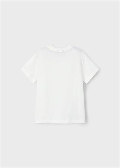 Mayoral Erkek Çocuk Kaykay Baskılı Tshirt 4-8 Yaş Krem