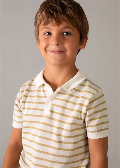 Mayoral Erkek Çocuk Polo YakaTshirt 4-8 Yaş Krem