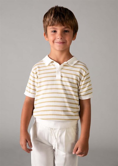 Mayoral Erkek Çocuk Polo YakaTshirt 4-8 Yaş Krem