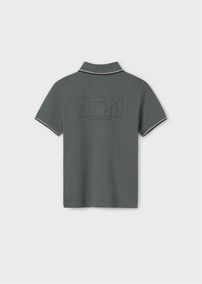 Mayoral Erkek Çocuk Sırt Baskılı Polo Tshirt 10-14 Yaş Yeşil