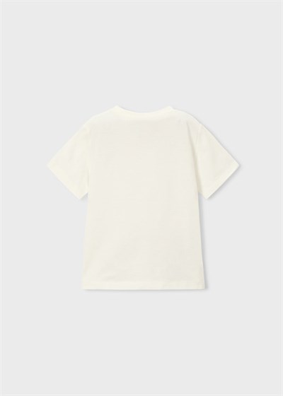 Mayoral Erkek Çocuk Timsah Baskılı Tshirt 4-8 Yaş Krem