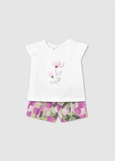 Mayoral Kız Bebek Baskıl Şortlu Takım 1-3 Yaş Mor