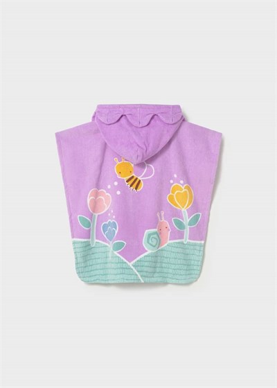 Mayoral Kız Bebek Kapüşonlu Plaj Havlusu Lila