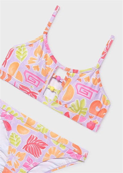Mayoral Kız Çocuk Baskılı Bikini  10-14 Yaş Lila