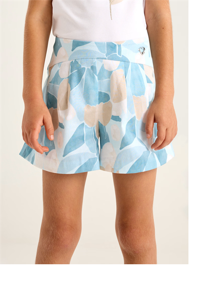 Mayoral Kız Çocuk Baskılı Şort Etek 4-8 Yaş Mavi