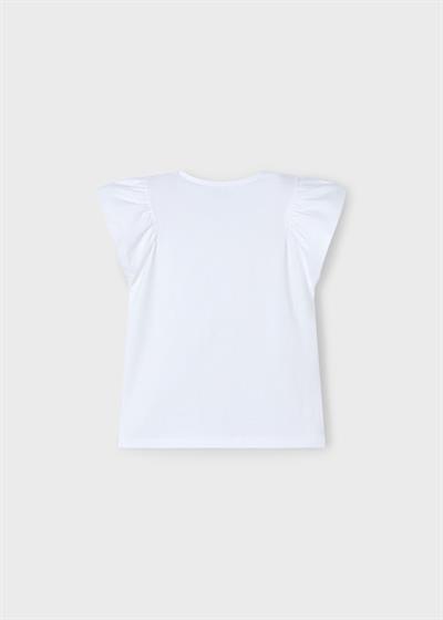 Mayoral Kız Çocuk Kabartbalı Tshirt 4-8 Yaş Mavi
