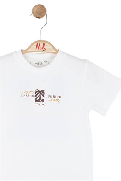 Nk Erkek Bebek Chasing Tshirt 1-4 Yaş Ekru