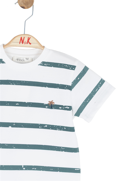 Nk Erkek Bebek Çizgili Tshirt 1-4 Yaş Yeşil