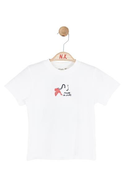 Nk Erkek Bebek Color Tshirt 1-4 Yaş Beyaz