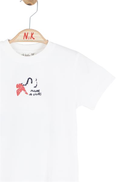 Nk Erkek Bebek Color Tshirt 1-4 Yaş Beyaz