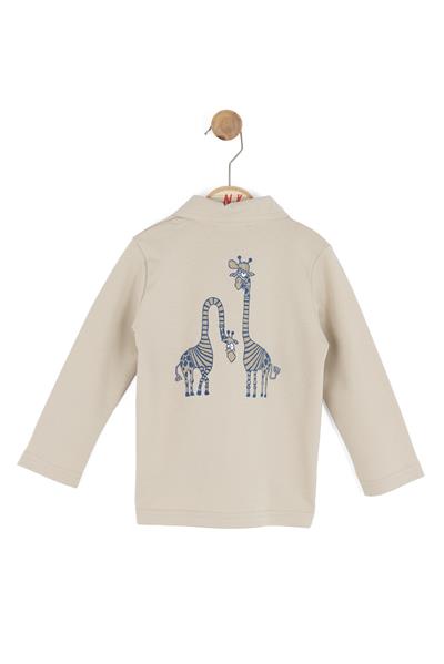 Nk Erkek Bebek Giraffe Sweatshirt 1-4 Yaş Bej