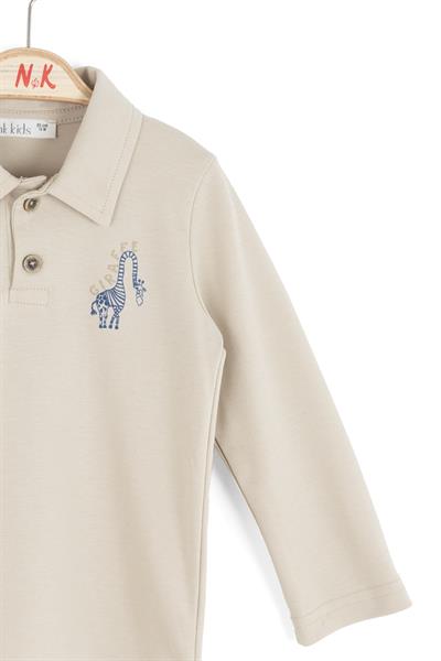 Nk Erkek Bebek Giraffe Sweatshirt 1-4 Yaş Bej