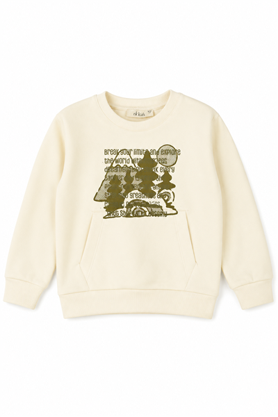 Nk Erkek Bebek Great Sweat 1-4 Yaş Krem