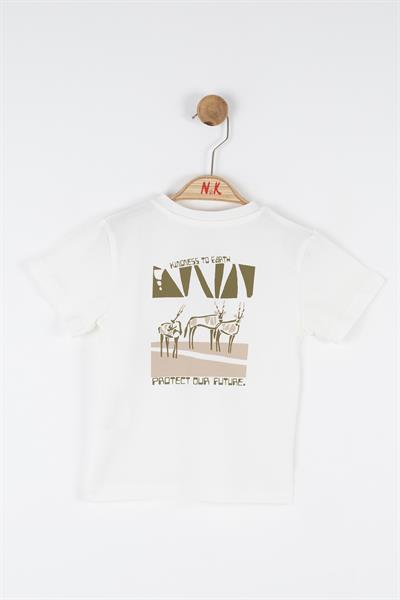 Nk Erkek Bebek Kindness Tshirt 1-4 Yaş Ekru